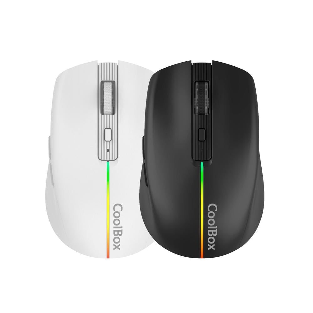 Mouse raton Coolbox gaming w01 negro 1600 dpi inalambrico recargable