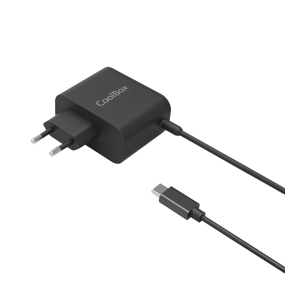Adaptador cargador rápido corriente coolbox gan