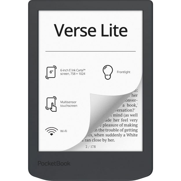 Libro electrónico ebook pocketbook verse lite 6 pulgadas 8GB midnight grey