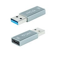 Adaptador USB tipo c a USB tipo a Nanocable negro - hembra · macho gen2 10gbps