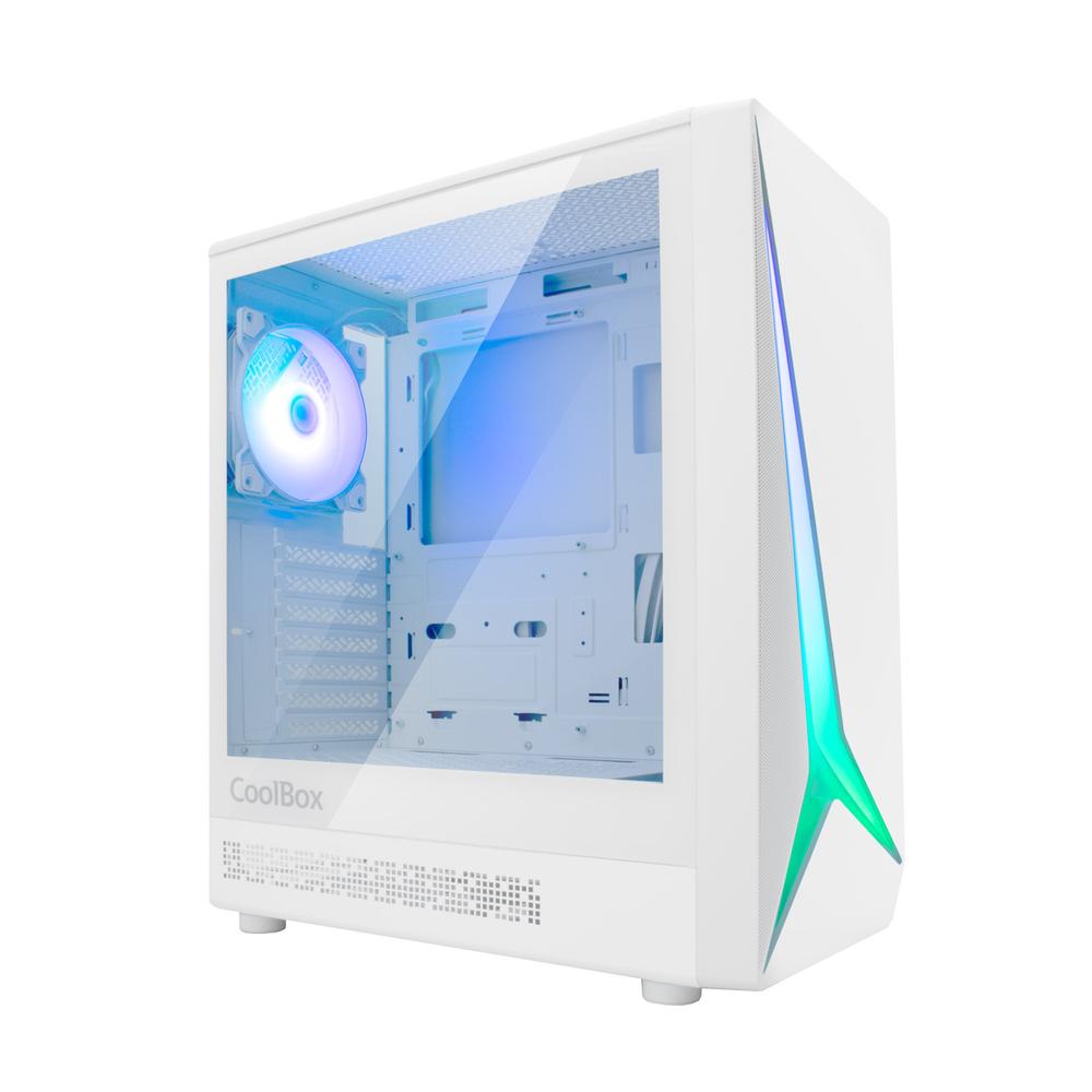 Caja ordenador gaming Coolbox ga450 star light argb ATX blanco
