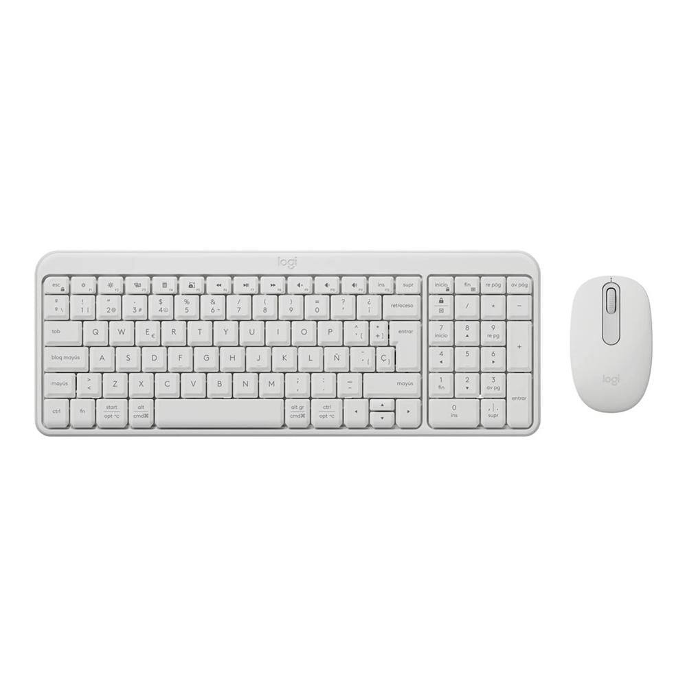 Teclado + mouse Logitech mk250 inalámbrico blanco