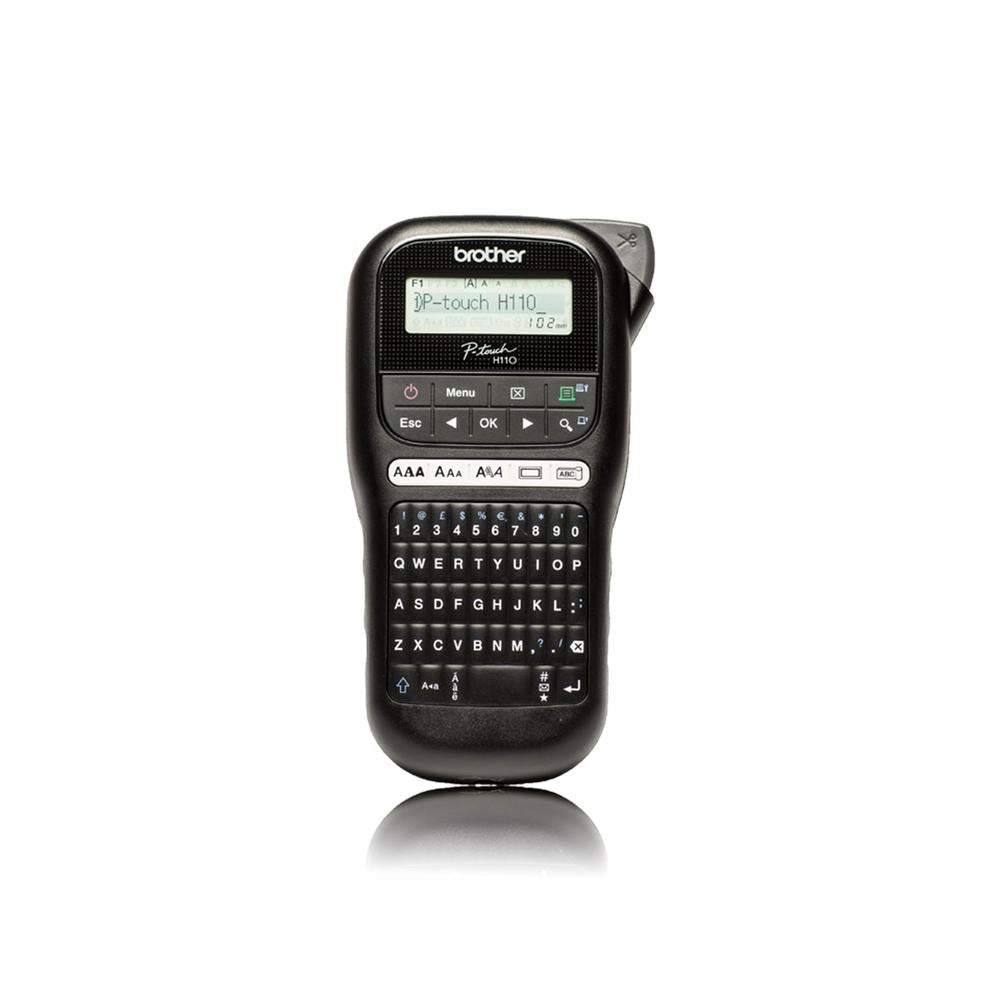 Rotuladora Brother pt - h110 lcd · 2 lineas · teclado qwerty