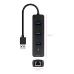 Conversor nanocable usb3.0 a ethernet 3xusb3.0
