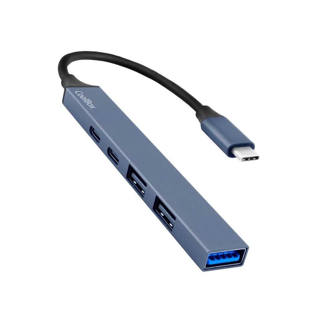 Minidock Coolbox 5 aluminio USB - c + pd 100w - 2x USB - a - 1x USB - c - 1x USB - a 3.2 gen1