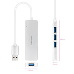 Hub nanocable usb - a 3.0. a 4xusb3.0 usb - a - m - usb 3.0 - h aluminio color plata 18 cm
