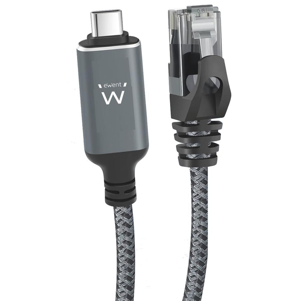 Cable Ewent latiguillo RJ45 a USB tipo c ftp cat6 Rojo