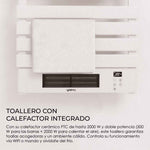 Yoevu -  radiador toallero eléctrico con calefactor 500 - 1500w blanco