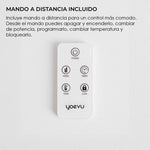 Yoevu -  radiador toallero eléctrico con calefactor 500 - 1500w blanco