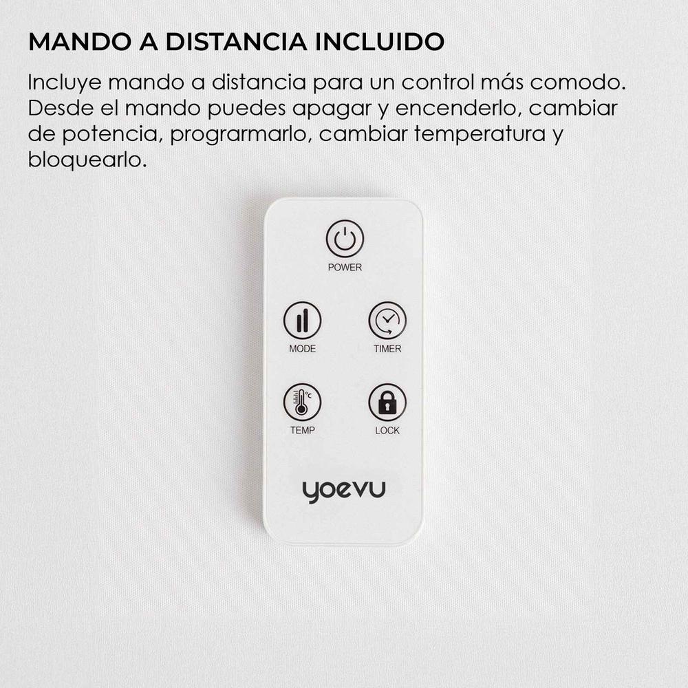 Yoevu -  radiador toallero eléctrico con calefactor 500 - 1500w blanco