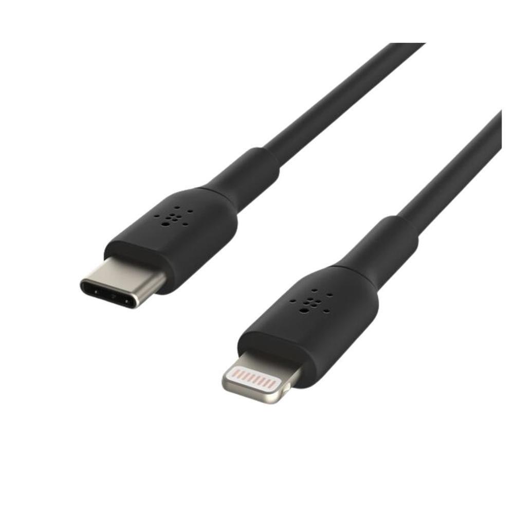 Cable lightning a USB tipo c Belkin · macho macho · · trenzado 2 m Negro #negro