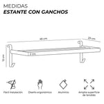 Yoevu repisa negra con ganchos compatible con toalleros electricos yoevu
