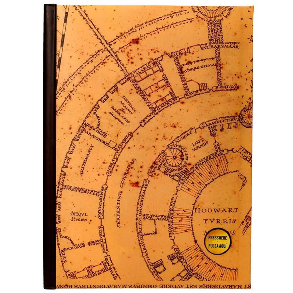Libreta sd toys harry potter mapa merodeador con luz