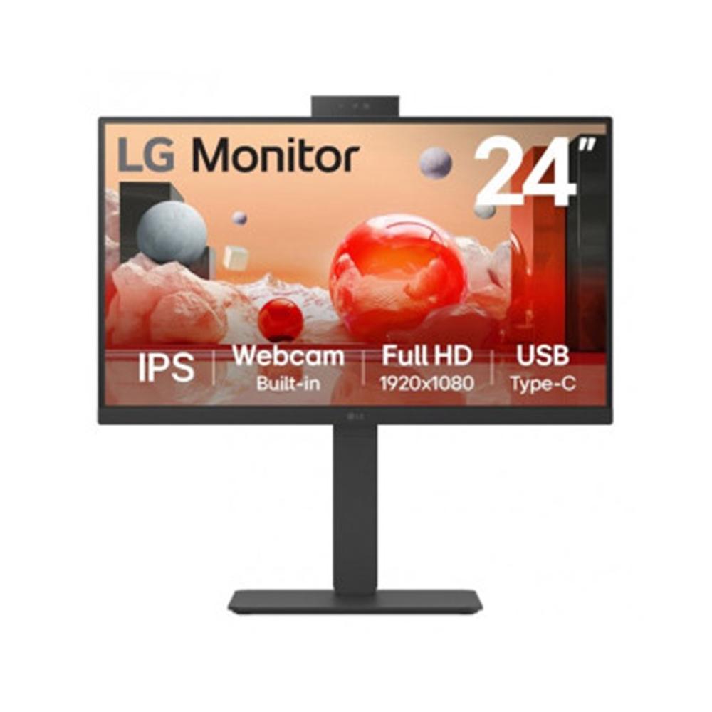 Monitor Profesional LG 24BA850-B 23.8"/ Full HD/ Webcam/ Multimedia/ Negro