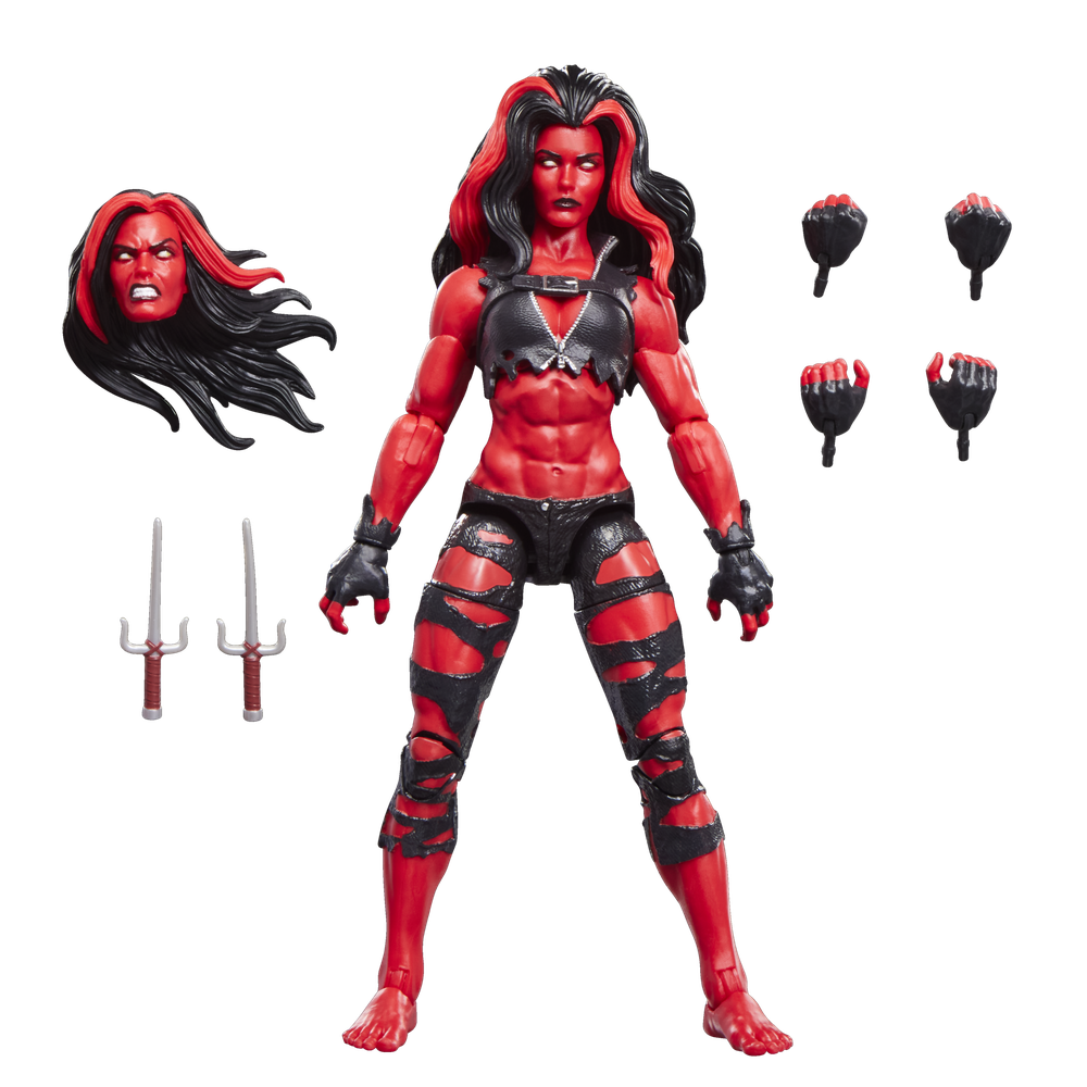 Figura hasbro marvel legends series hulk red she - hulk