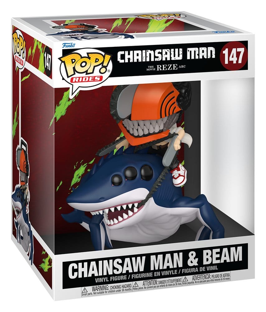 Funko pop ride deluxe chainsaw man the movie reze arc -  csm & beam