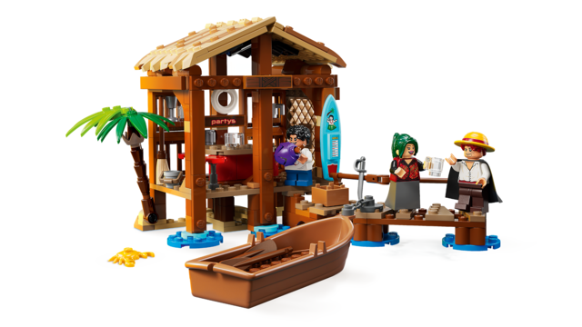 Lego one piece netflix cabaña del pueblo molino