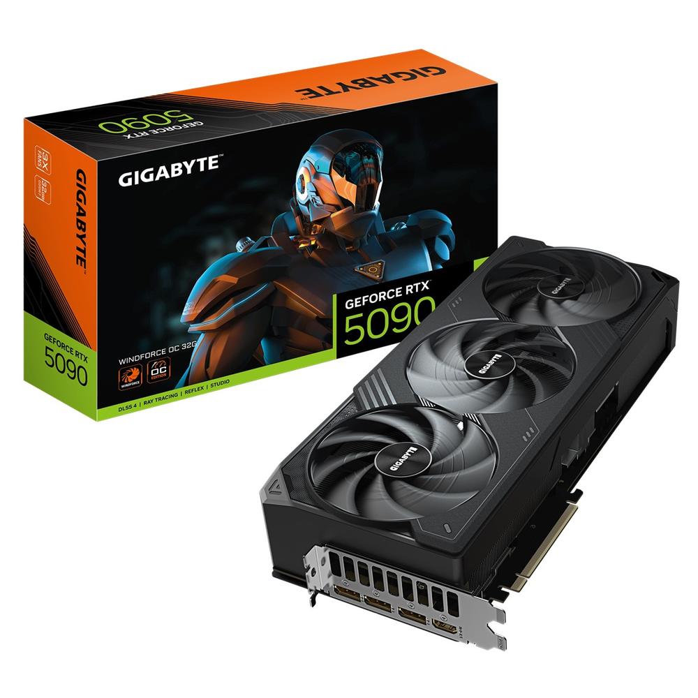 Tarjeta grafica gigabyte windforce rtx 5090 gaming oc 32gb gddr7 -  3x dp -  1x hdmi pci express 5.0