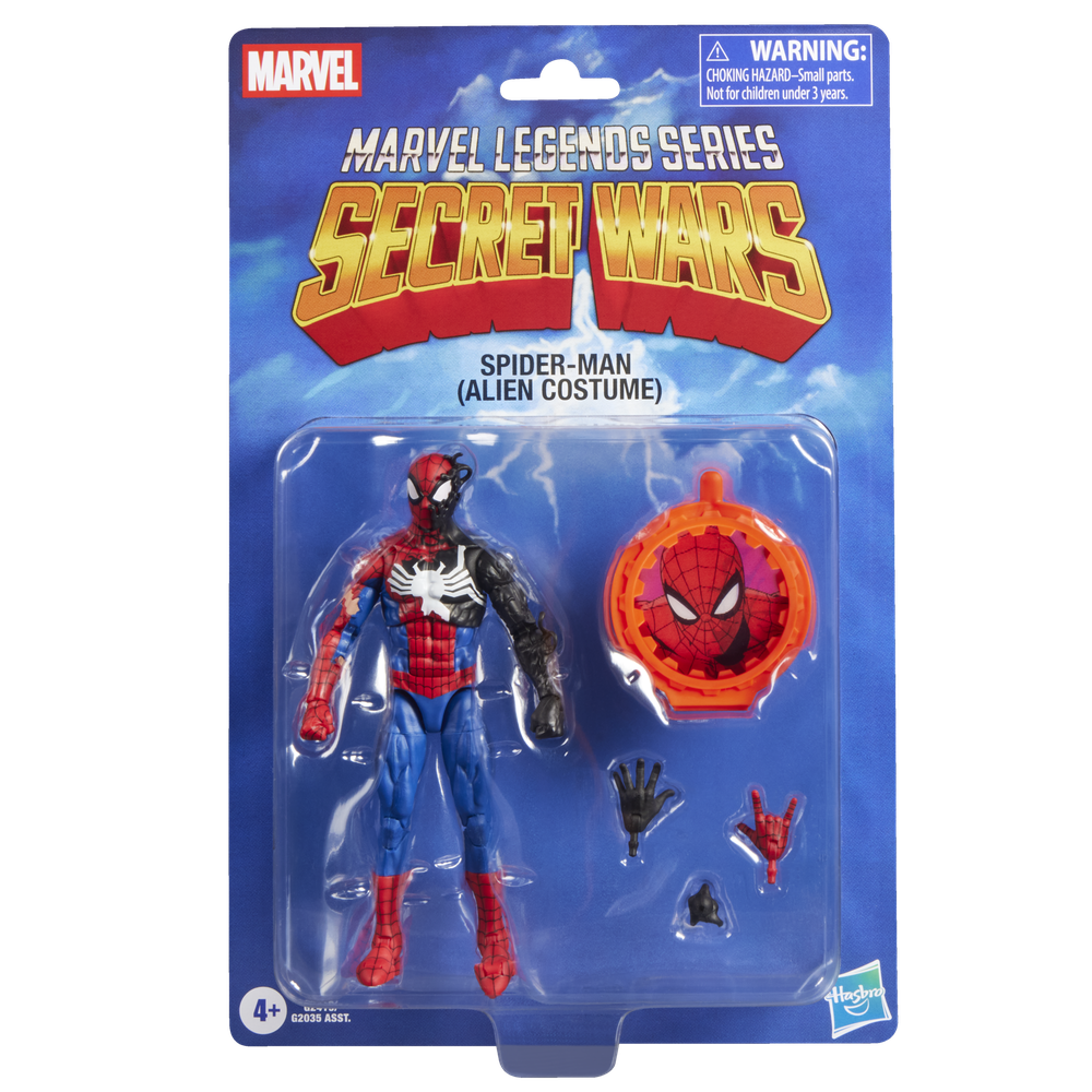 Figura hasbro marvel legends series secret wars spider - man (alien costume)