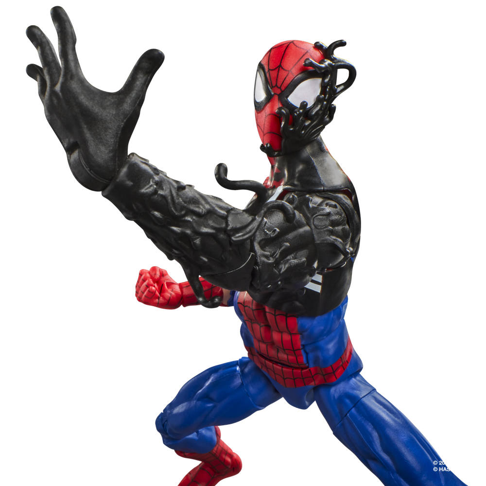Figura hasbro marvel legends series secret wars spider - man (alien costume)