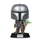 Funko pop star wars the mandalorian con grogu a la espalda