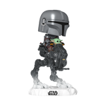 Funko pop star wars rides deluxe the mandalorian with grogu in imperial remnant at - rt