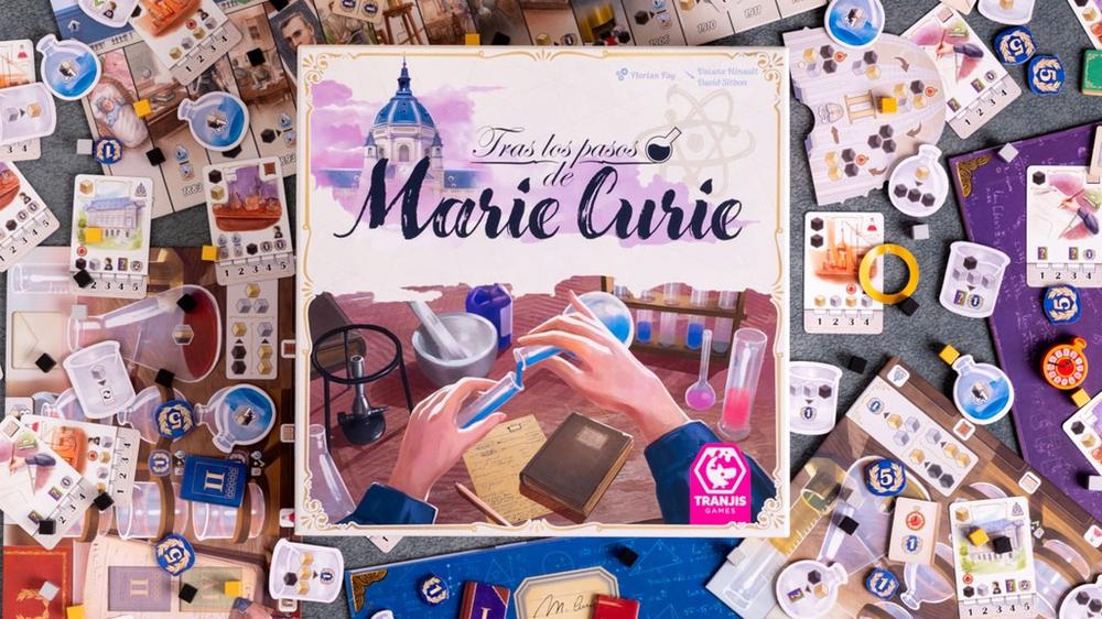 Juego de mesa tras los pasos de marie curie