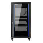 Armario rack de suelo 19 pulgadas phasak pro 27u negro 600x600 montado pho 6627