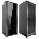 Armario rack de suelo 19 pulgadas phasak pro 32u negro 600x600 montado pho 6632