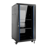 Armario rack de suelo 19 pulgadas phasak pro 27u negro 600x800 montado pho 6827