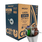Bobina cable red phasak utp cat.6 lszh certificacion cpr (ignifugo) cca 305m gris phr 6201
