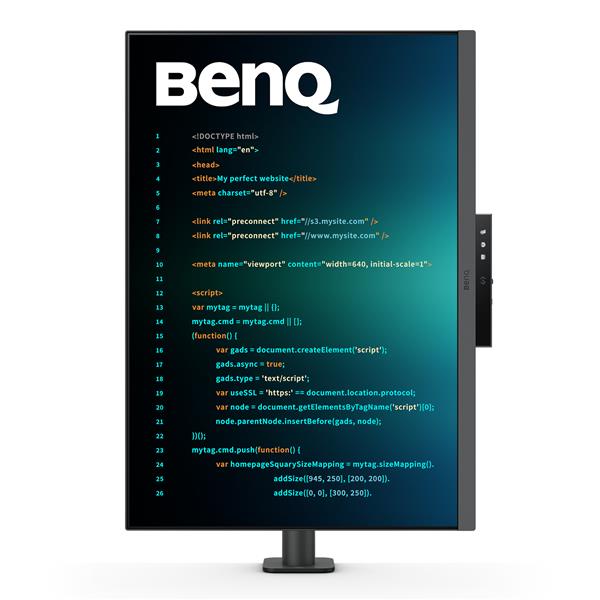 Monitor led 28.2 pulgadas benq rd280ua ips -  4k uhd -  dp -  hdmi -  usb tipo c -  60hz -  5ms -  vesa 100x100
