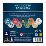 Nacidos de la bruma fichas de metal