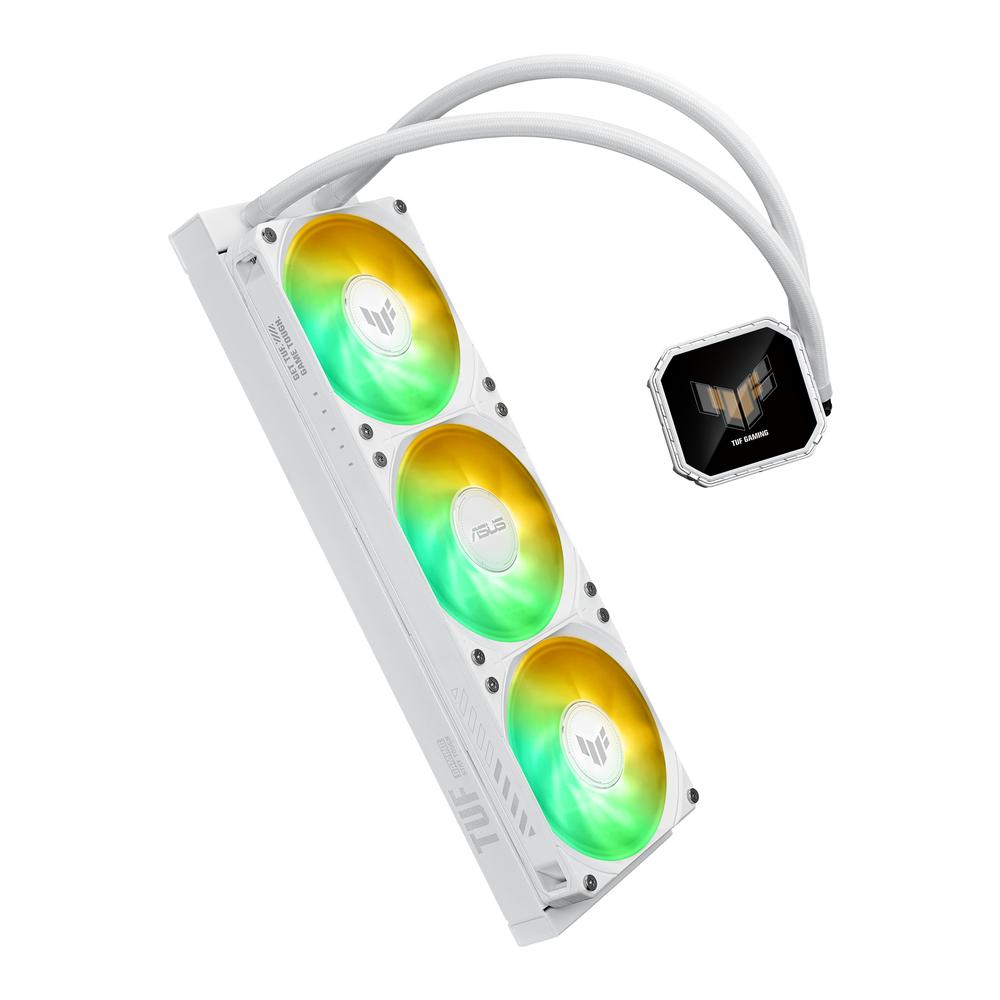 Kit refrigeracion liquida asus tuf gaming lc iii 360 argb lcd 3x 120mm blanco