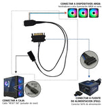 Controladora argb mini coolbox para ventilador gaming