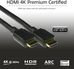 Cable hdmi 4k uhd act connectivity 1.5m -  macho - macho -  high speed premium certificado v2.0 negro