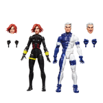 Pack 2 figuras hasbro marvel legends series earths mightiest heroes avengers black widow & quicksilver