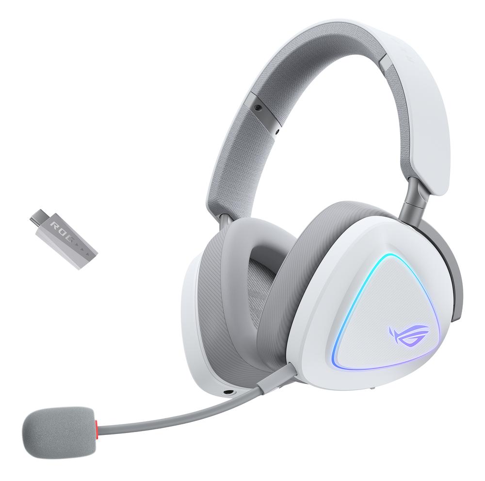 Auriculares gaming ASUS rog delta ii inalámbrico blanco