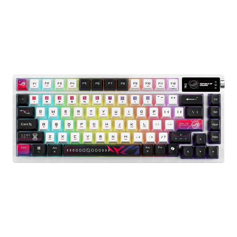 Teclado gaming ASUS rog azoth nx inalámbrico rgb blanco ingles