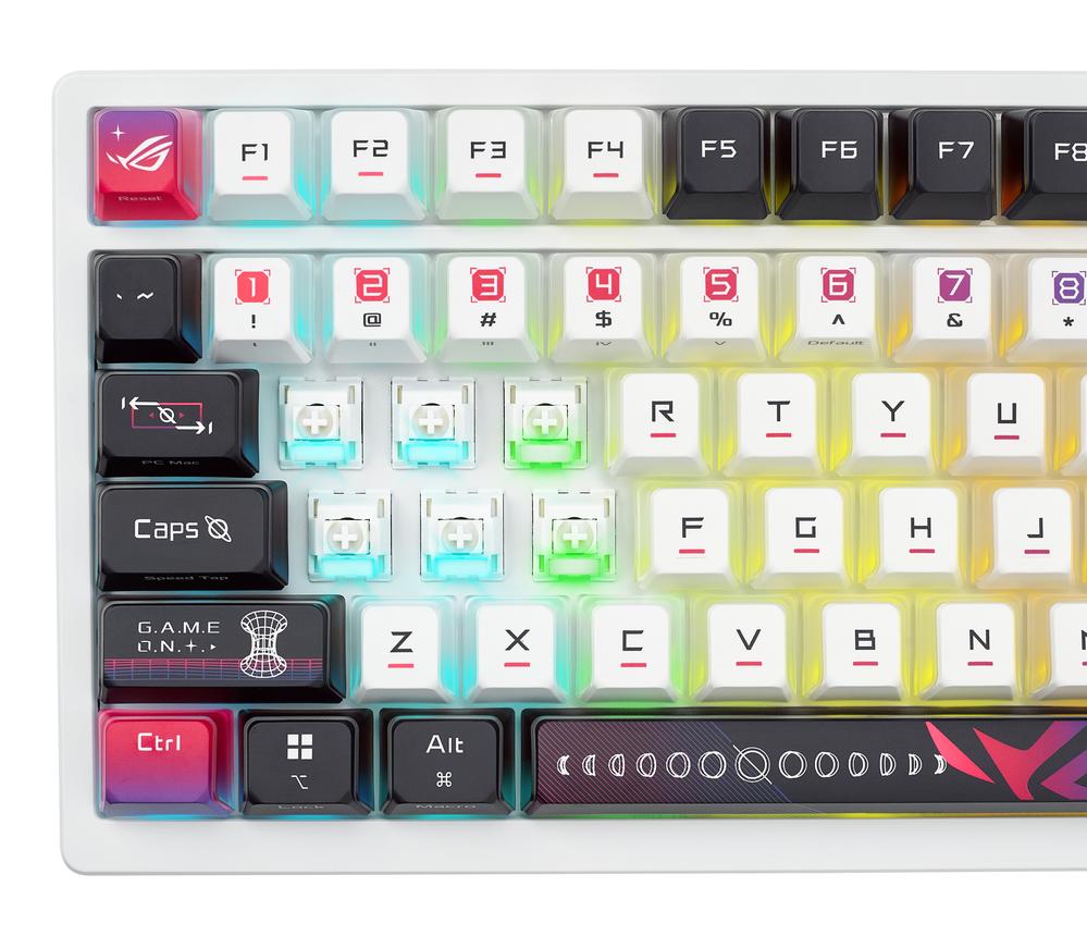 Teclado gaming asus rog azoth nx inalambrico rgb blanco ingles
