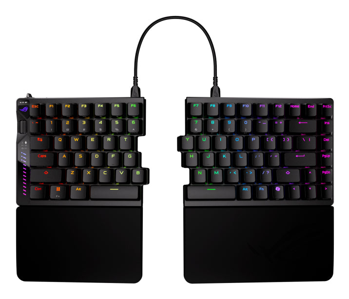 Teclado gaming asus rog falcata inalambrico rgb negro ingles