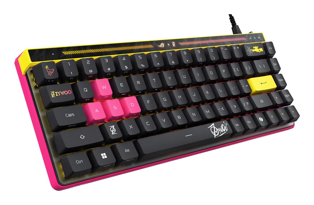 Teclado gaming asus rog falchion ace hfx zywoo edition rgb ingles