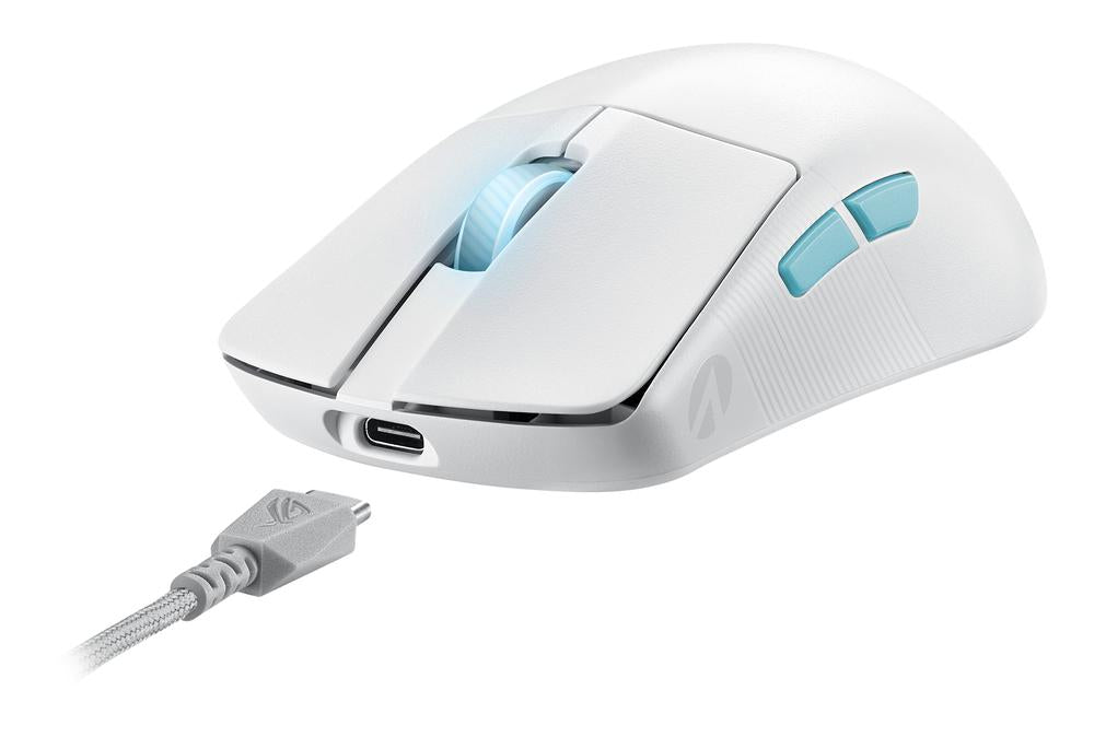 Raton inalambrico gaming asus rog harpe ace aim lab edition blanco