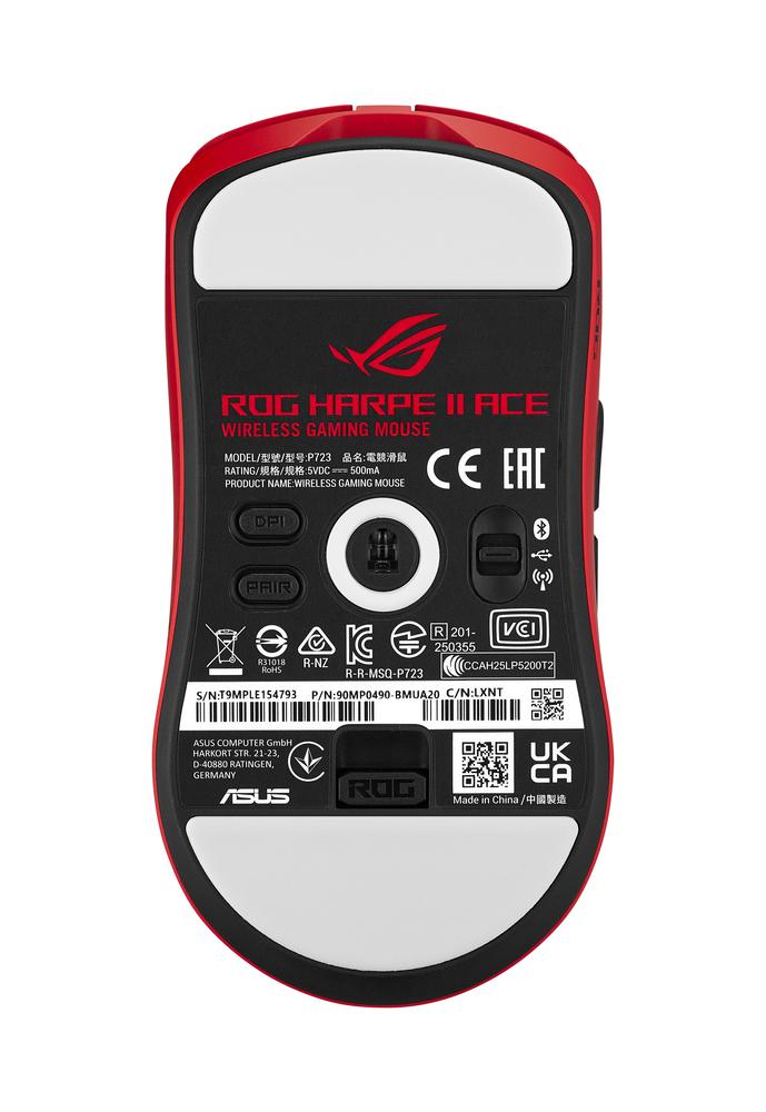 Raton inalambrico gaming asus rog harpe ii ace rojo