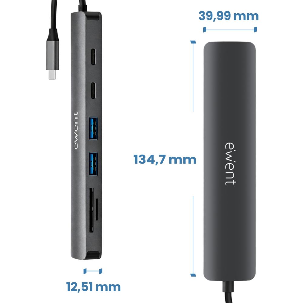 Docking station ewent ew1152 usb tipo c 7 en 1