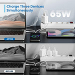 Cargador Ewent ew1333 95w 2x usb tipo c - usb tipo a