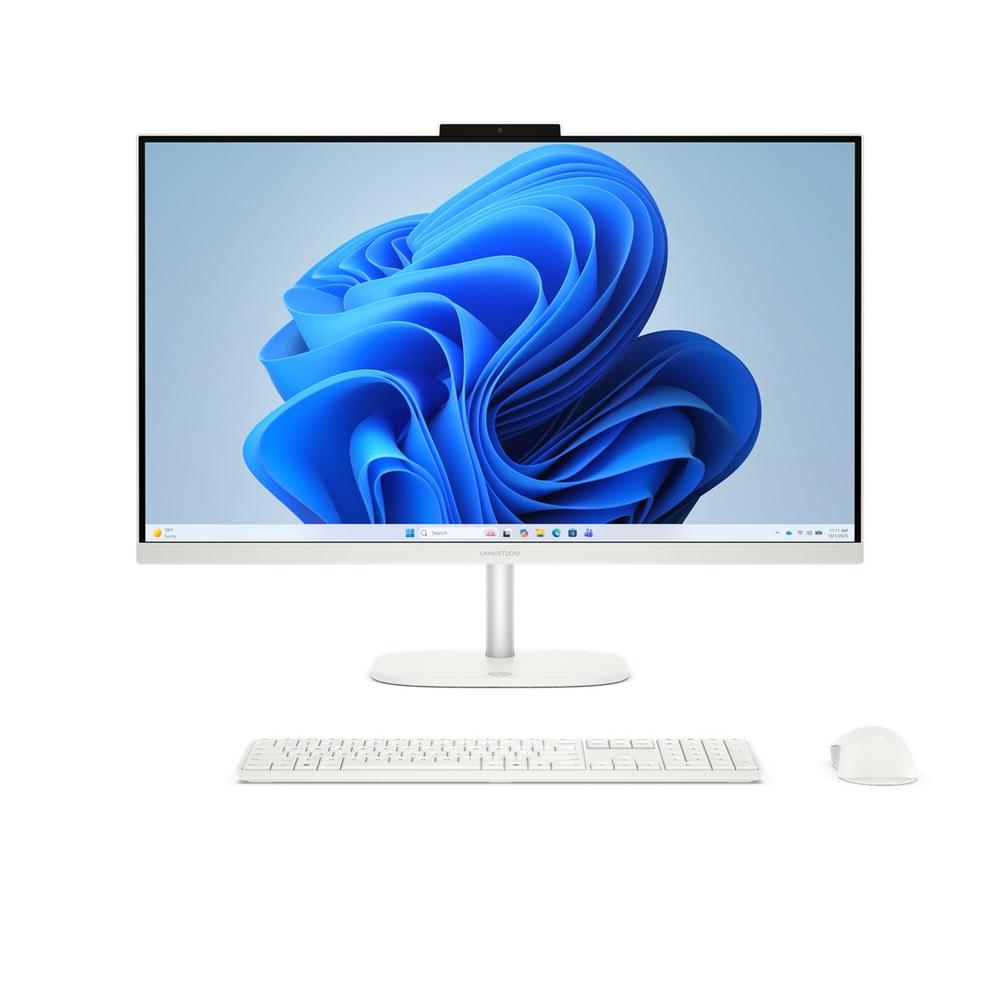 Ordenador all in one hp omnistudio 27 - cu0022ns 27 pulgadas core 5 - 120u -  16gb -  ssd 1tb -  freedos -  blanco