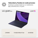 Portatil lg 16z90tp - k.ad88b u7 - 255h -  32gb -  ssd 1tb -  16 pulgadas -  w11h
