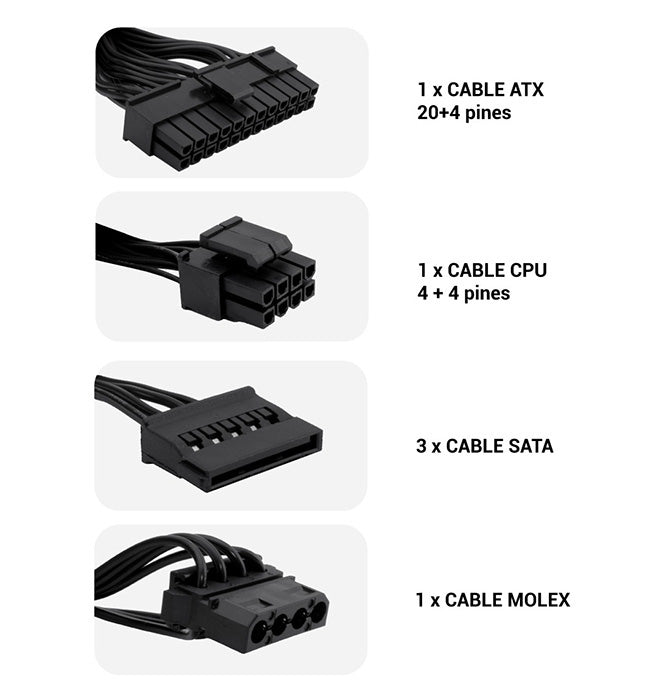 Fuente de alimentacion coolbox tfx black 550w 0gr - t