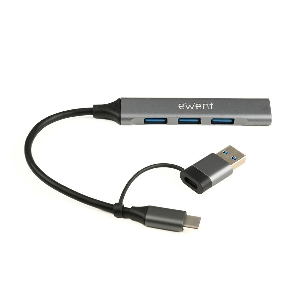 Hub ewent usb tipo c - usb 3.2 4 en 1